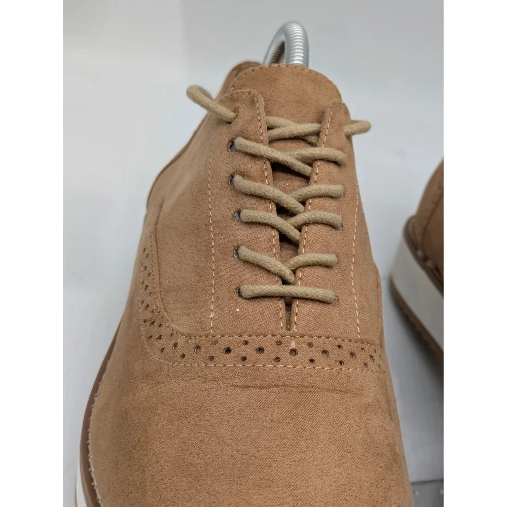 Torrid Lace Up Oxford Shoes Tan Suede Platform Comfort Women's Size 10WW